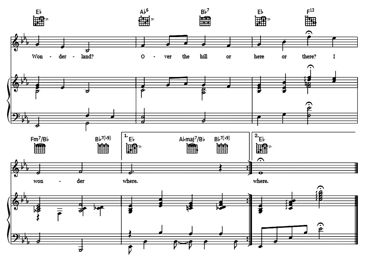 Alice In Wonderland sheet music 4