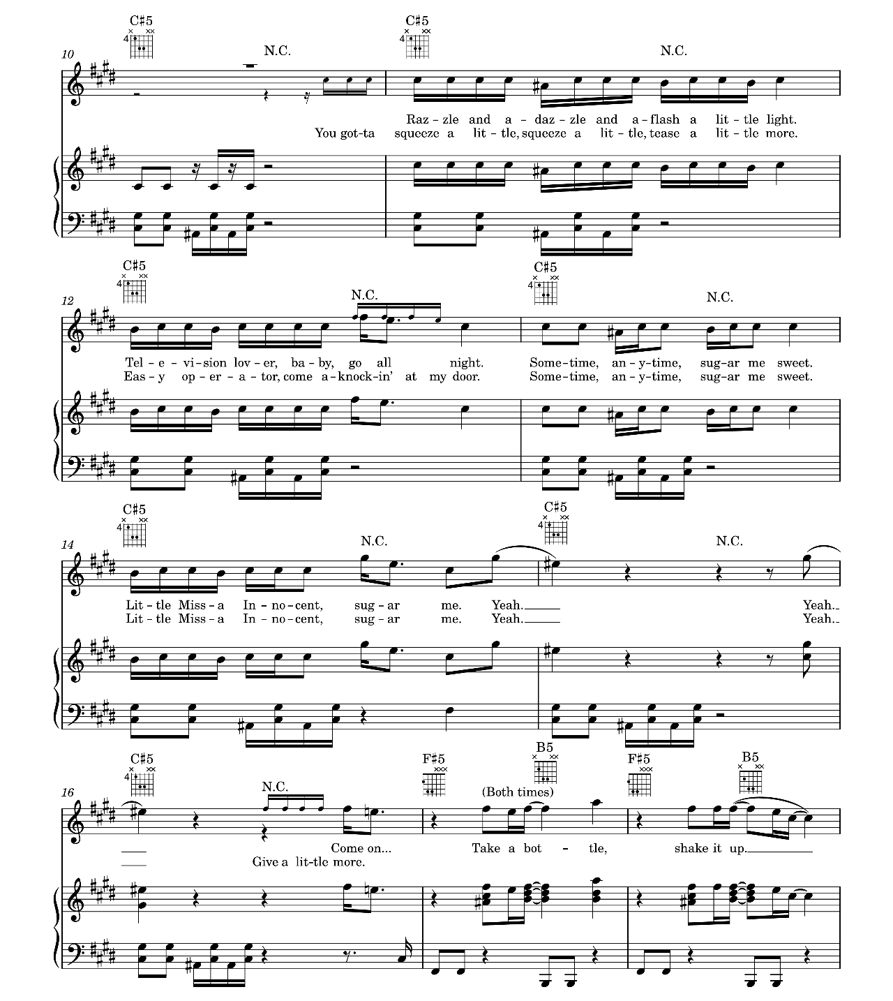 Pour Some Sugar On Me sheet music 2