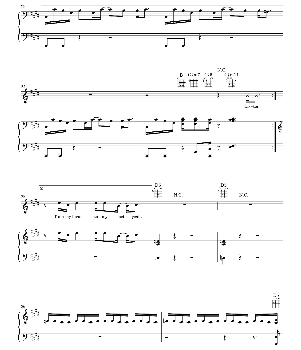 Pour Some Sugar On Me sheet music 4