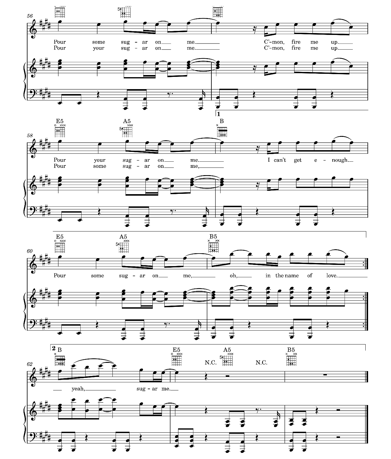 Pour Some Sugar On Me sheet music 7