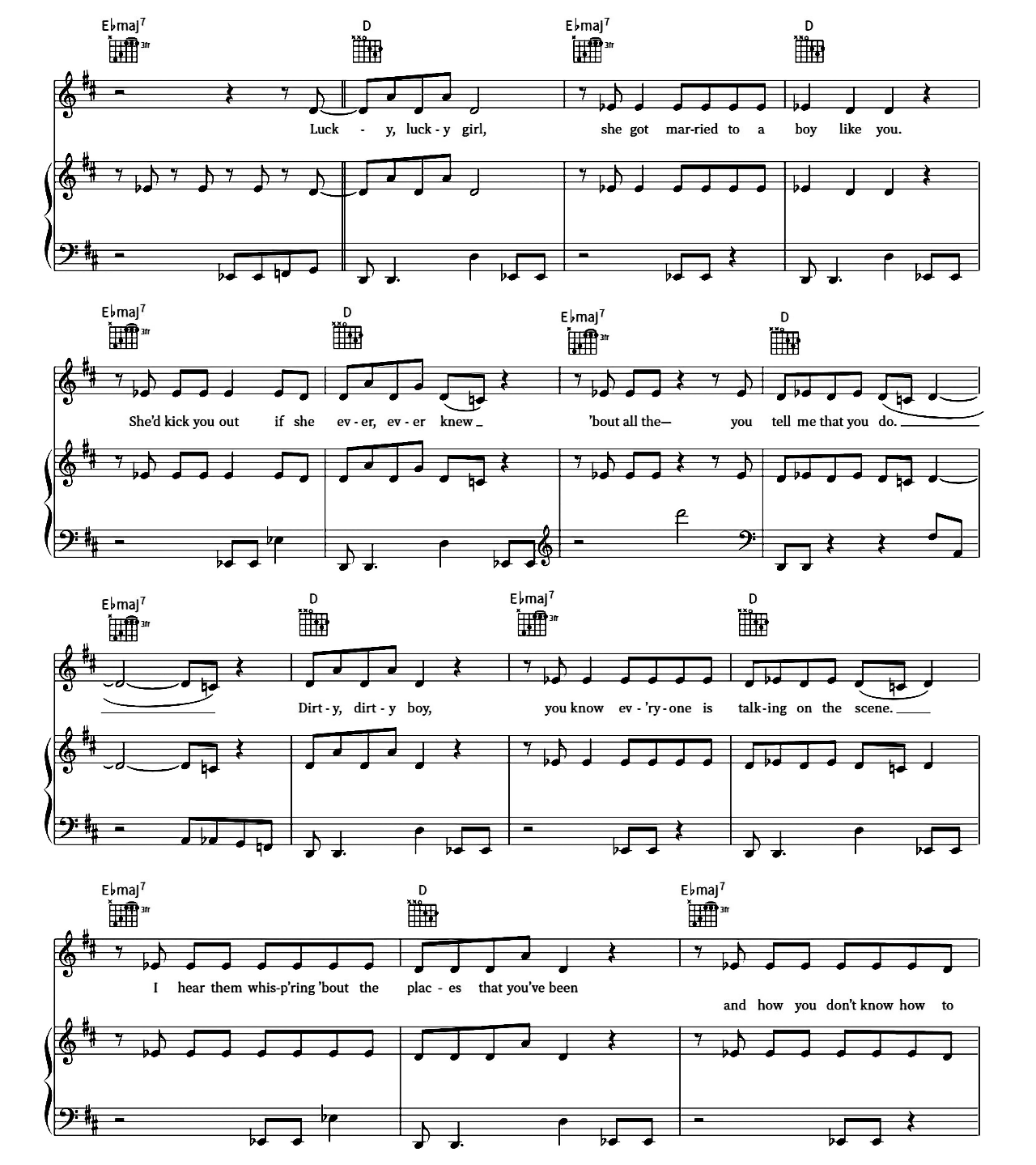 Unholy sheet music 2