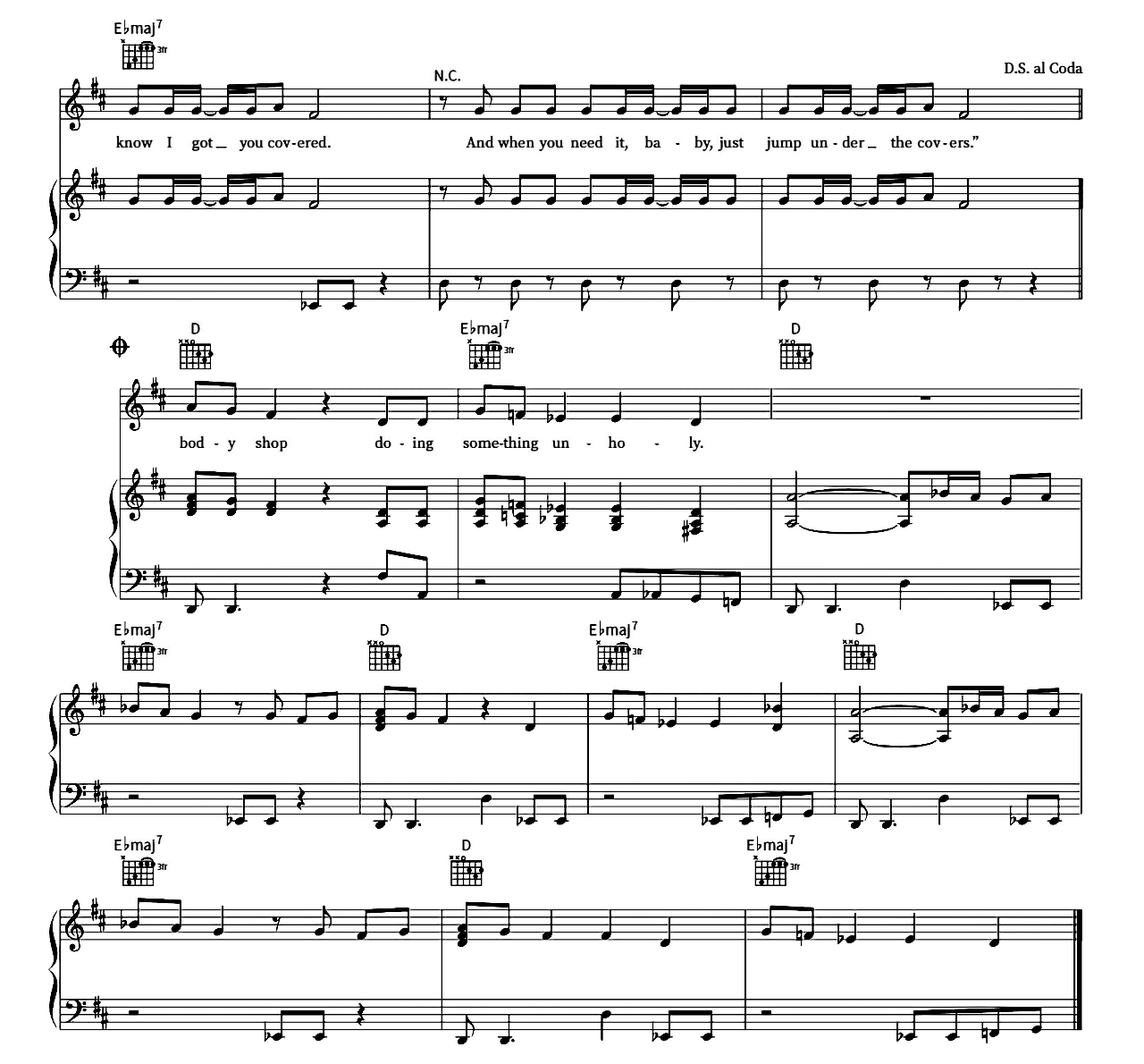 Unholy sheet music 5