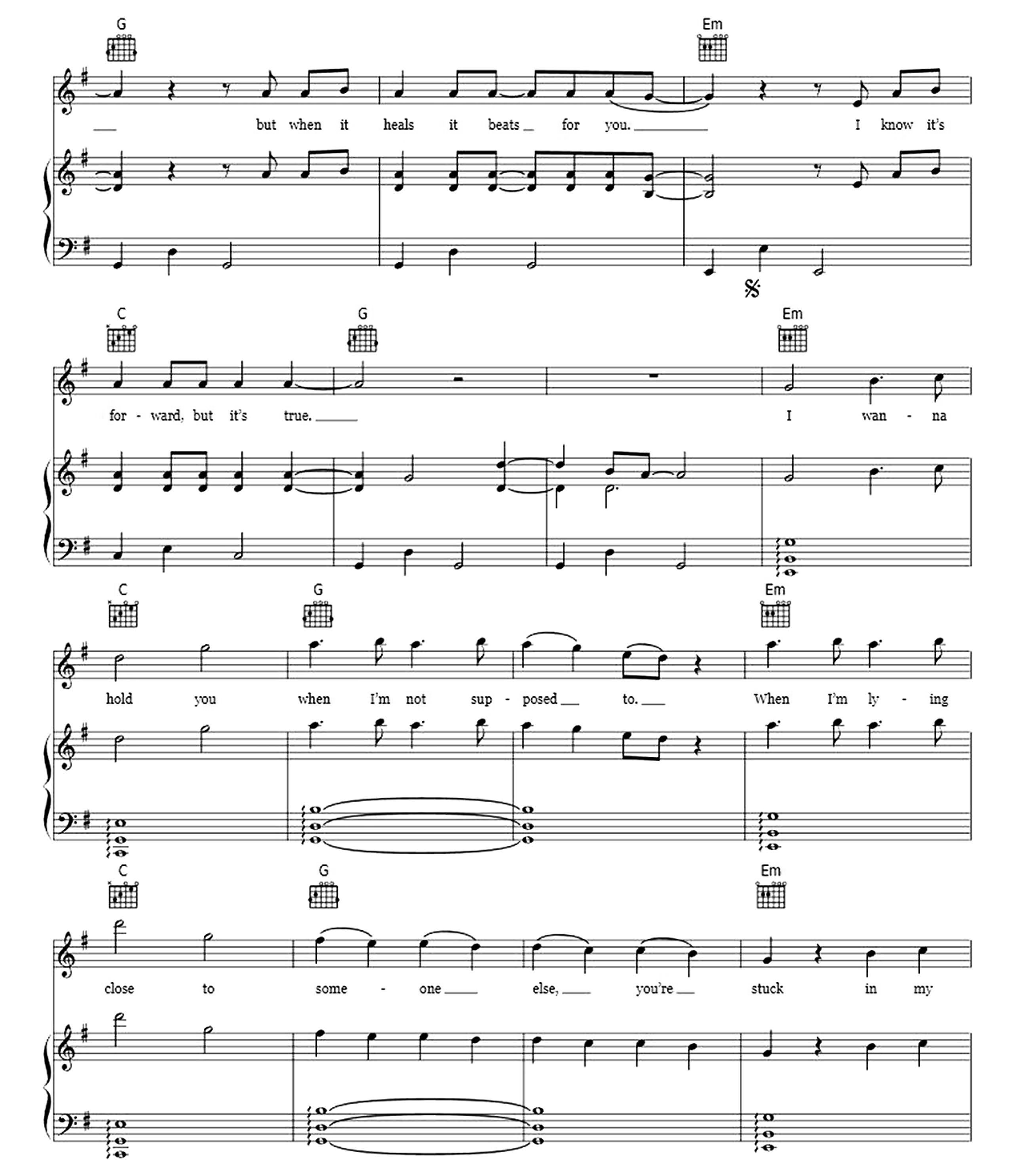 Back To You (From 13 Reasons Why) sheet music 3