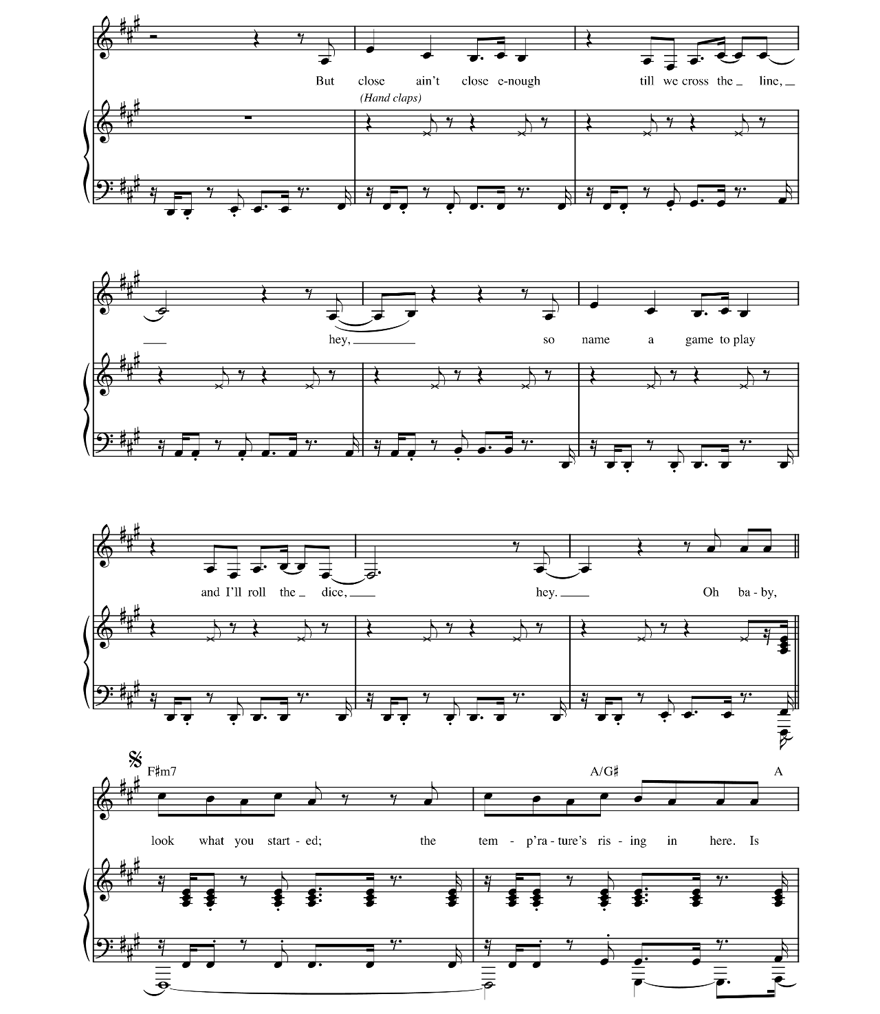 Into You sheet music 2