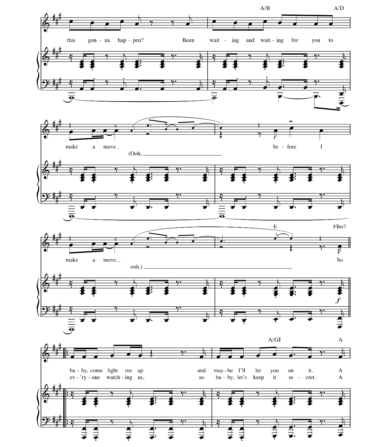 Into You sheet music 3