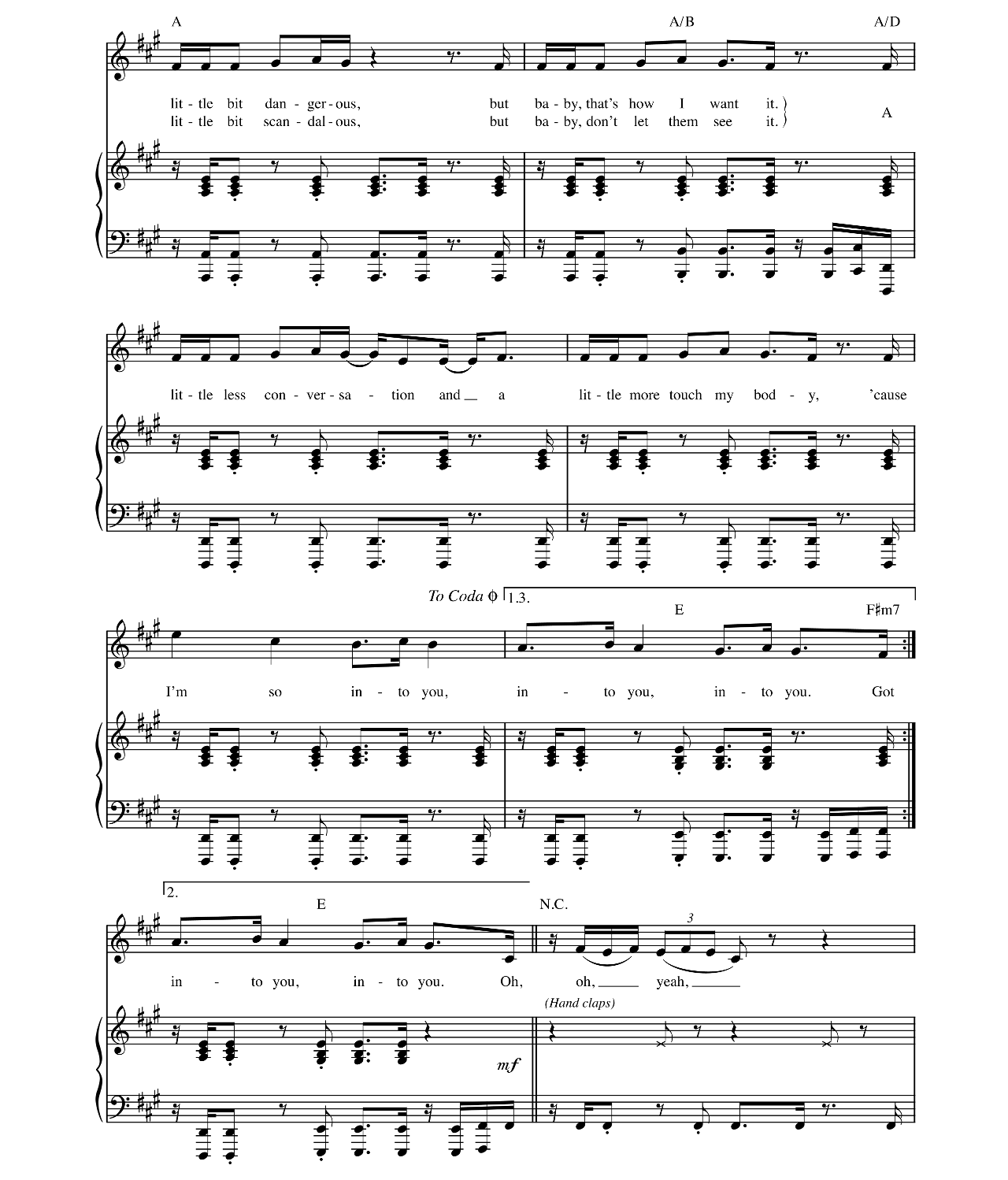 Into You sheet music 4