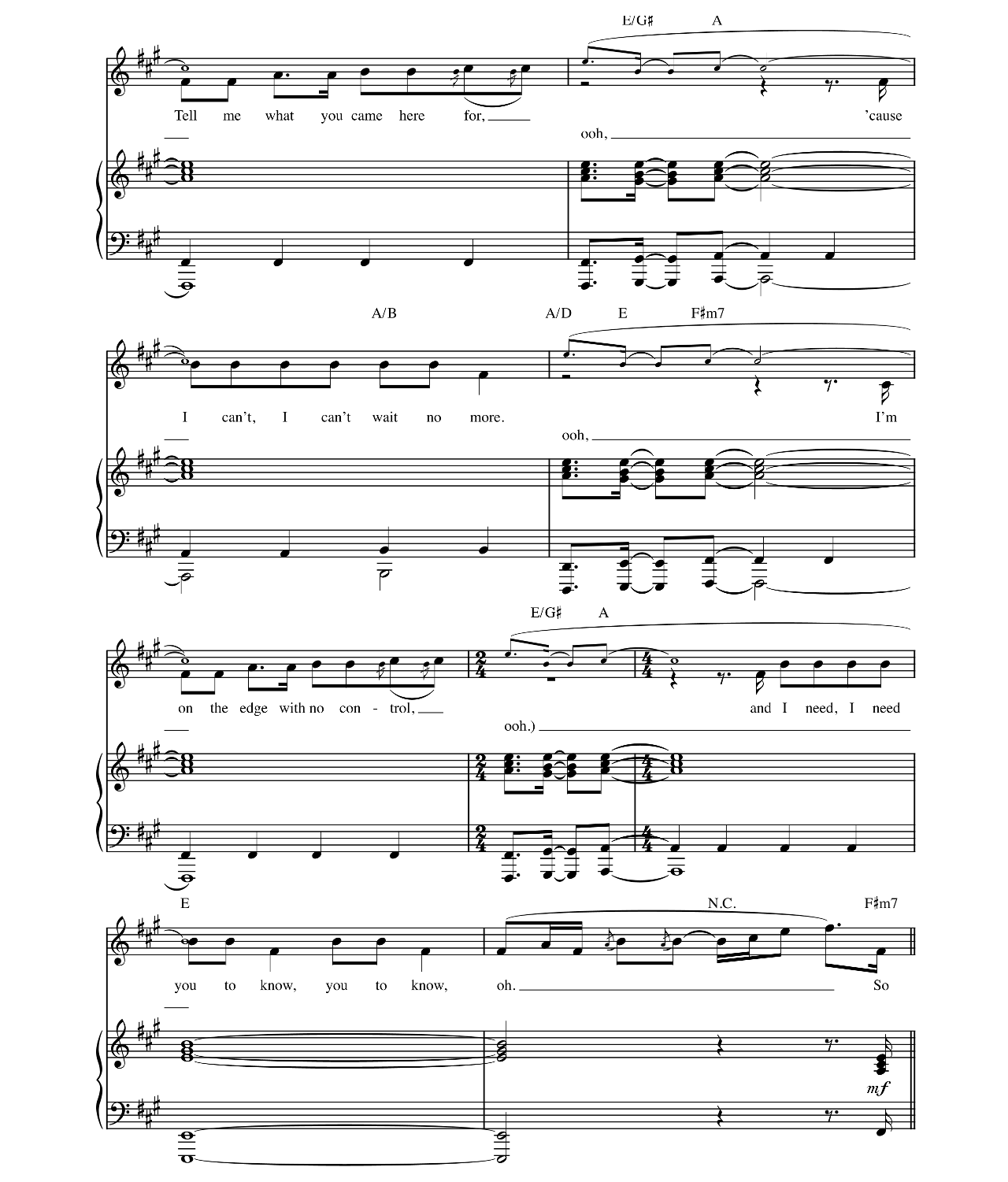 Into You sheet music 6