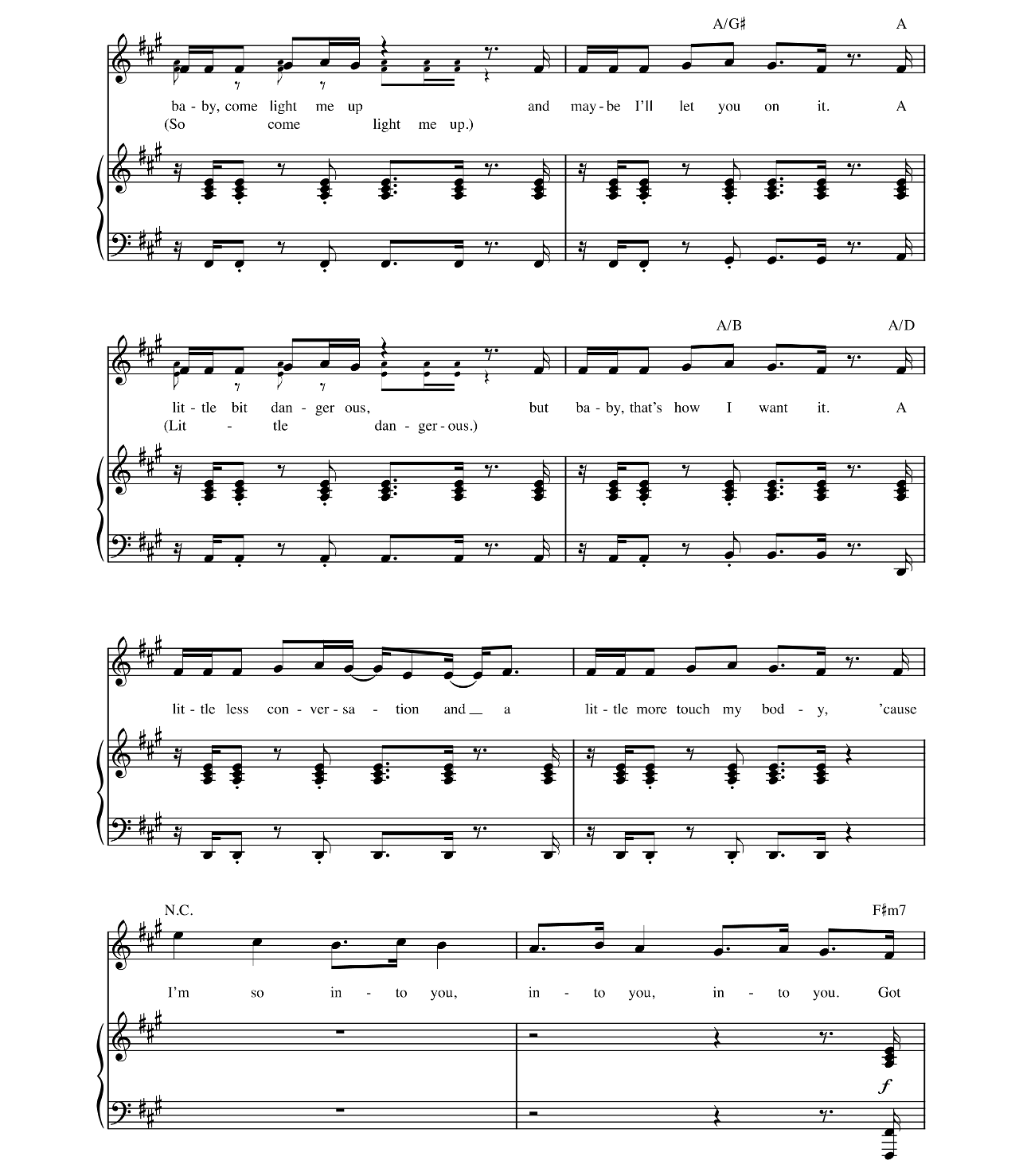Into You sheet music 7