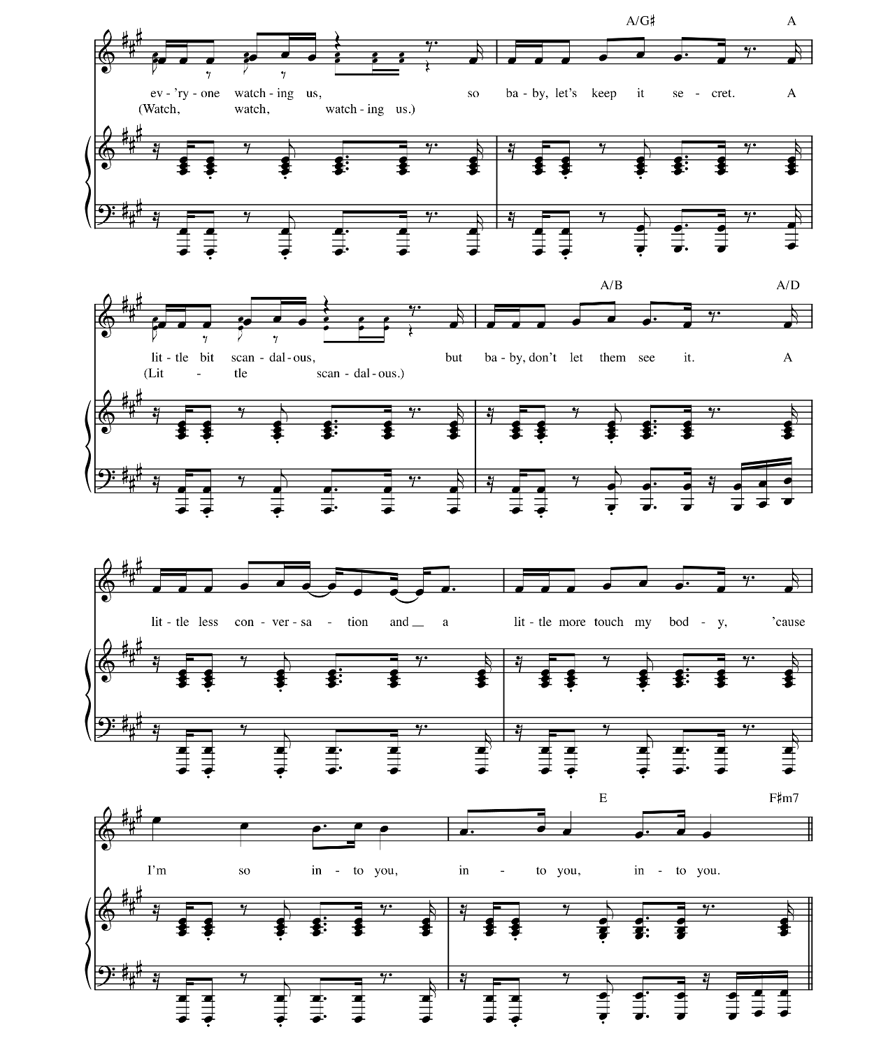 Into You sheet music 8