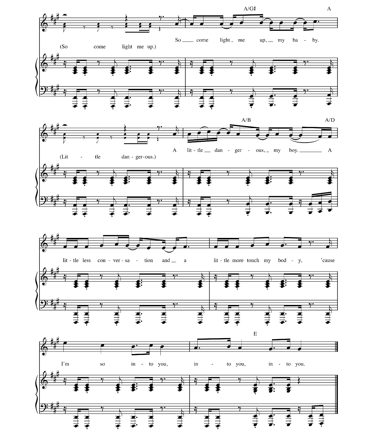 Into You sheet music 9