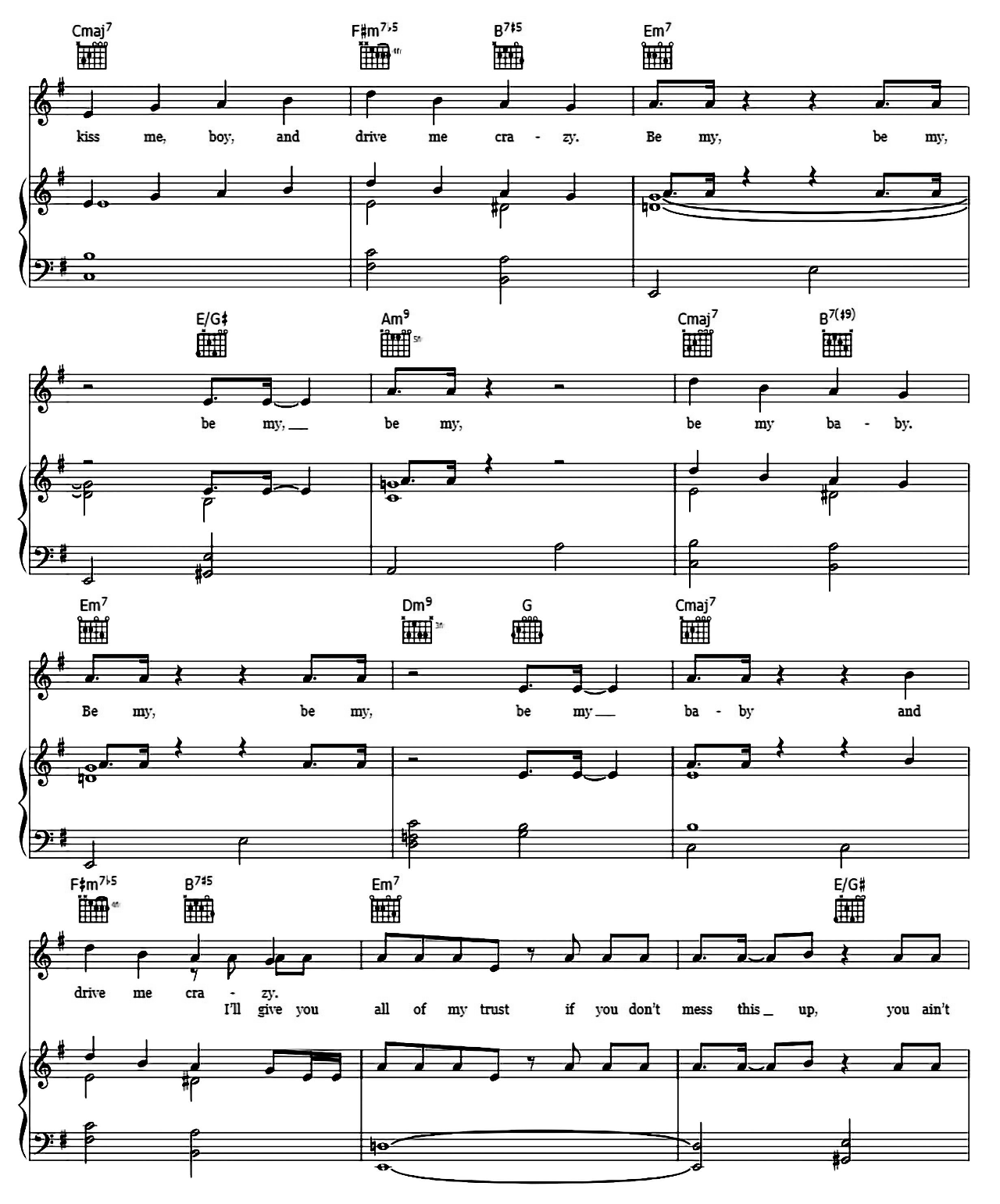 Be My Baby sheet music 5