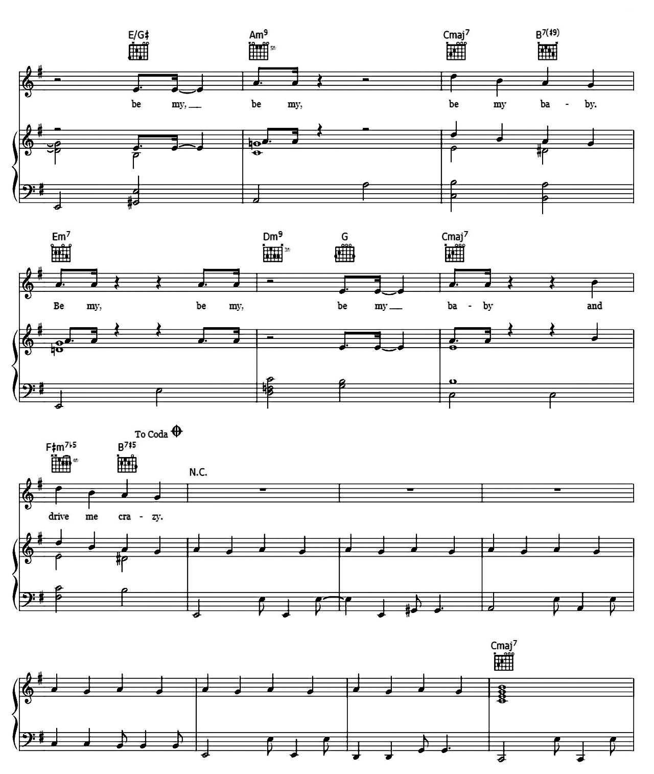 Be My Baby sheet music 8
