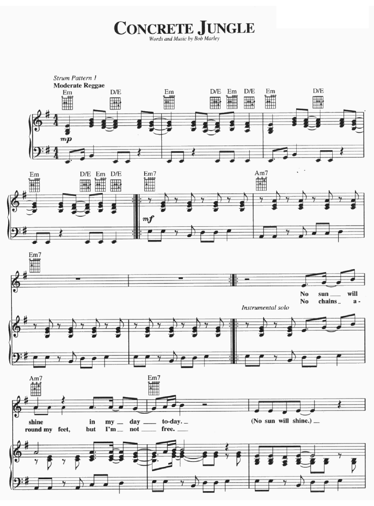 Concrete Jungle sheet music