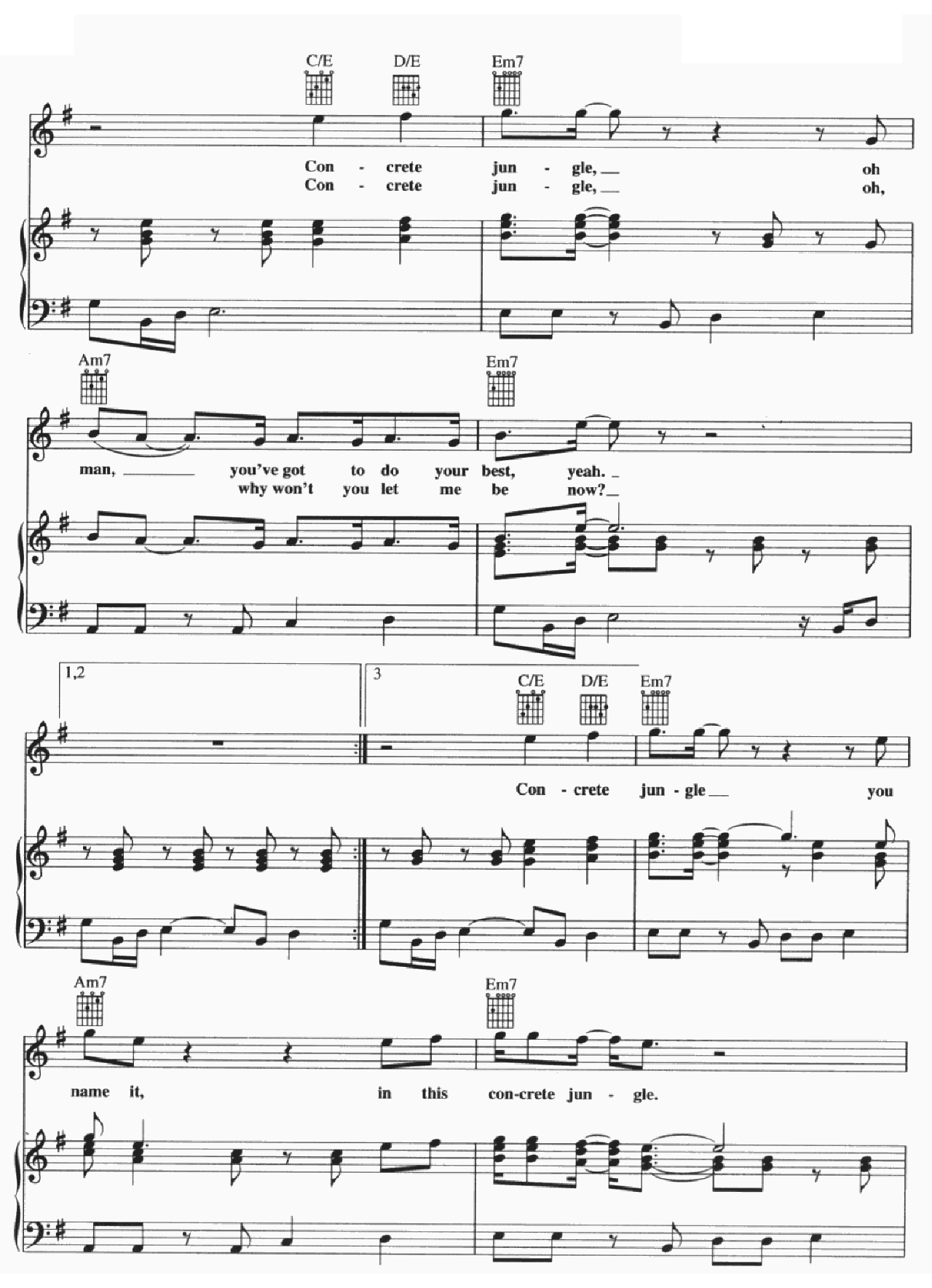 Concrete Jungle sheet music 4