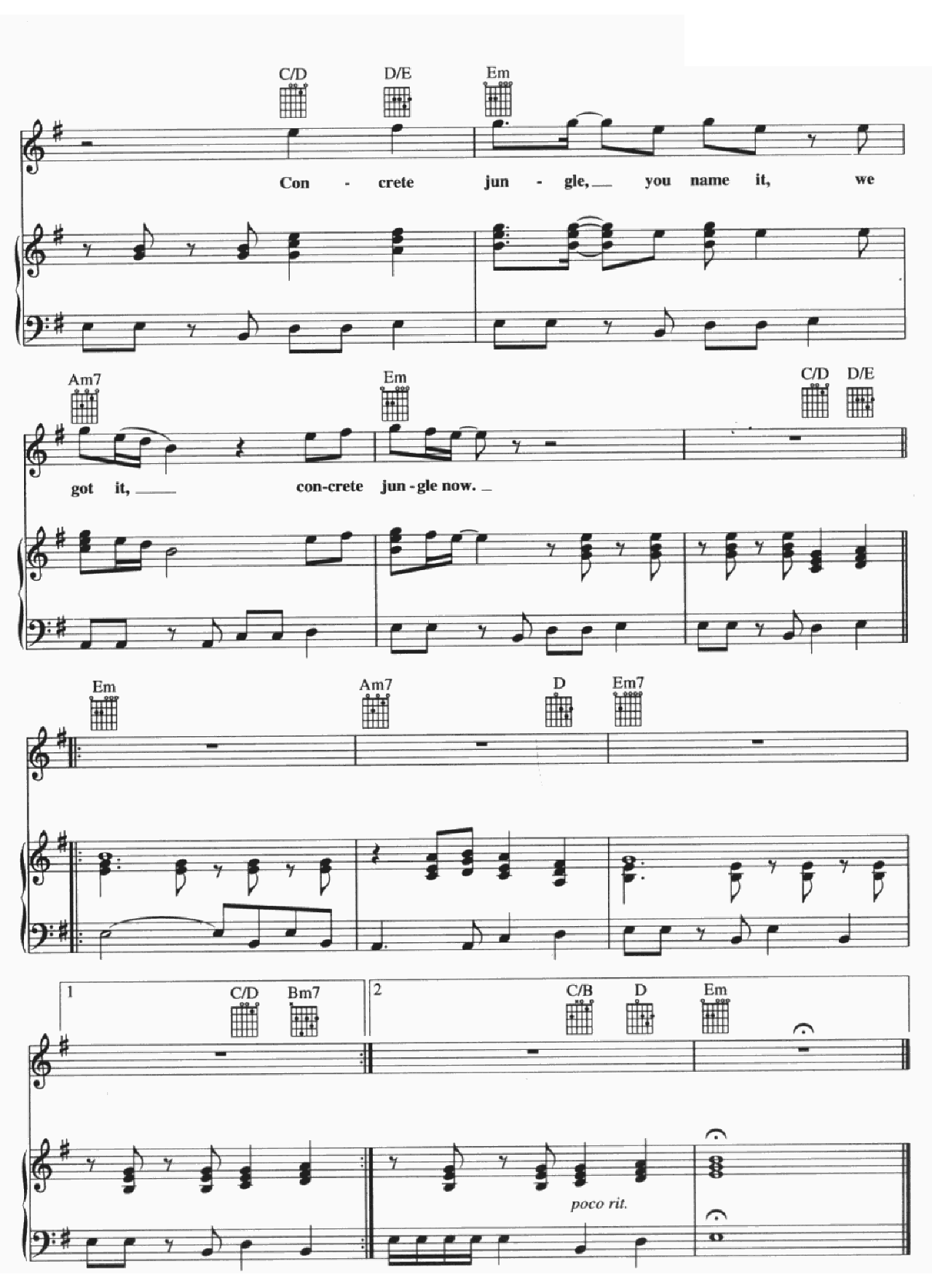 Concrete Jungle sheet music 5