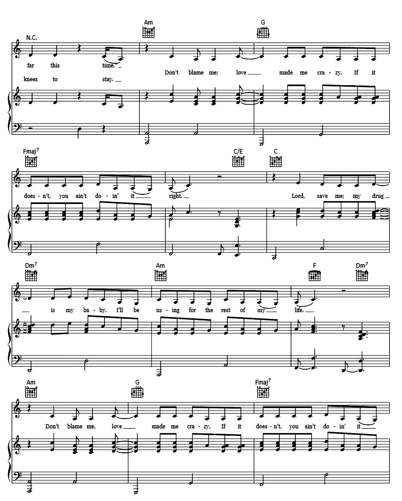 Don't Blame Me sheet music 4