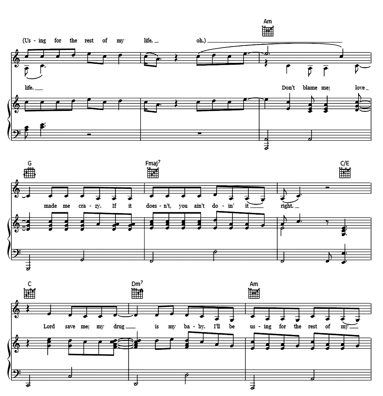 Don't Blame Me sheet music 8