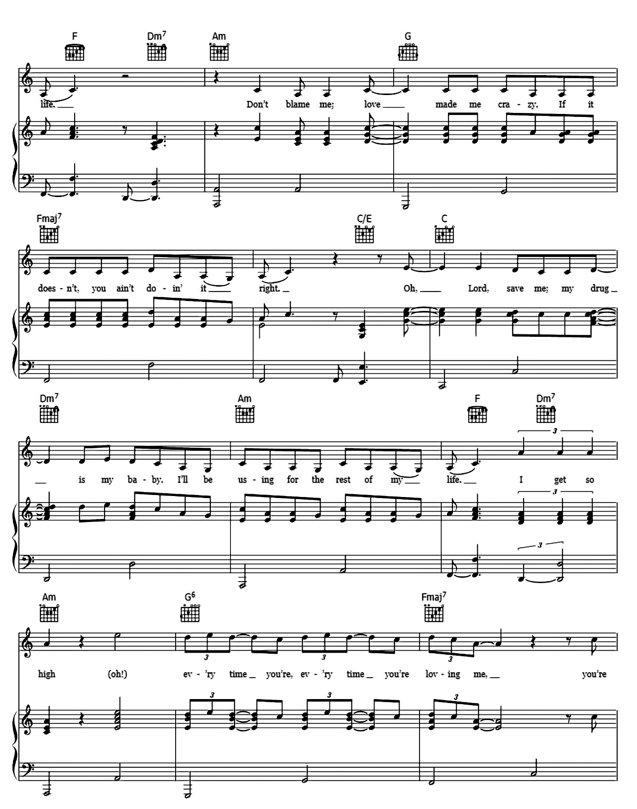 Don't Blame Me sheet music 9