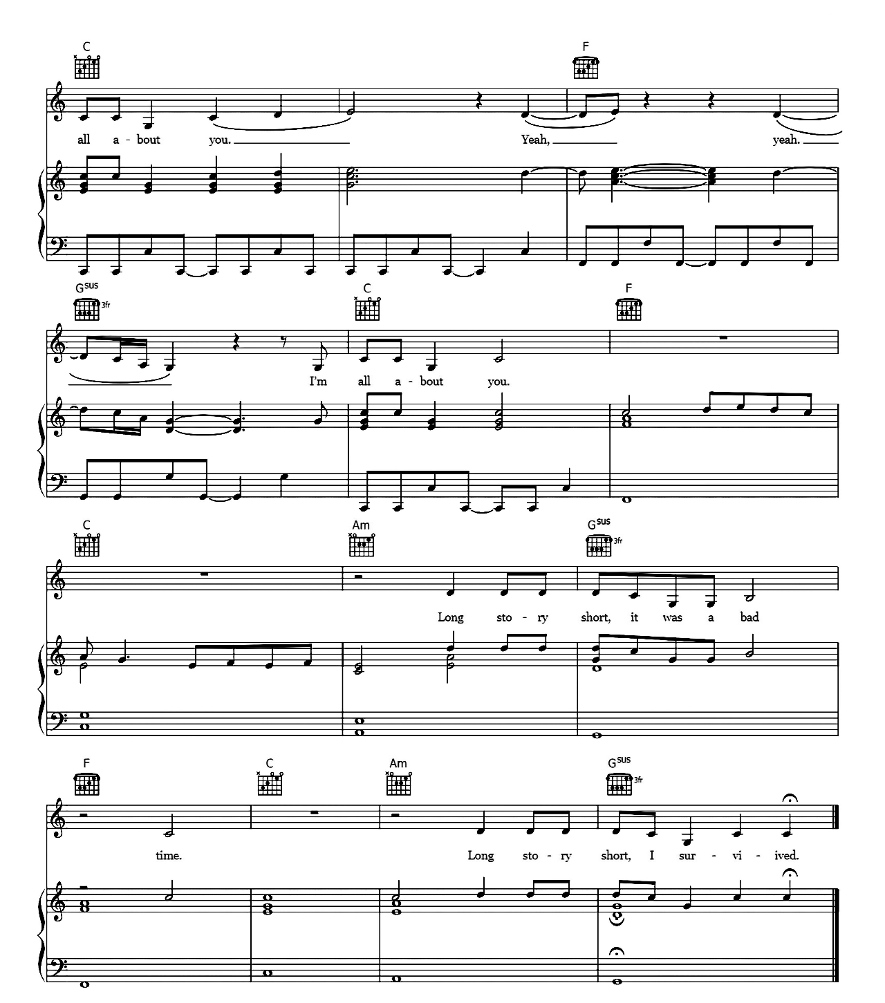 Long Story Short sheet music 9