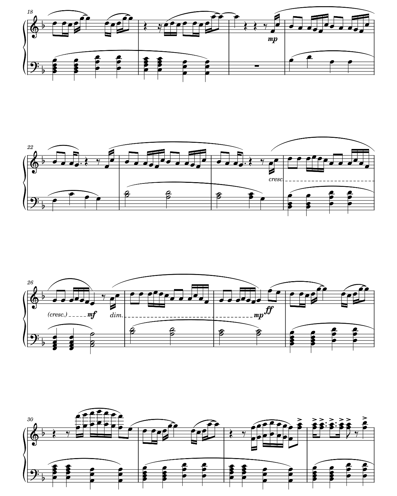 The Village sheet music 2