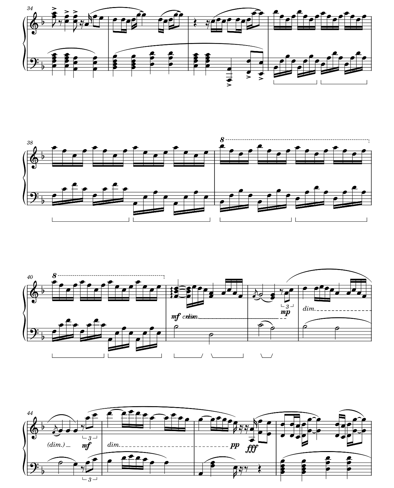 The Village sheet music 3