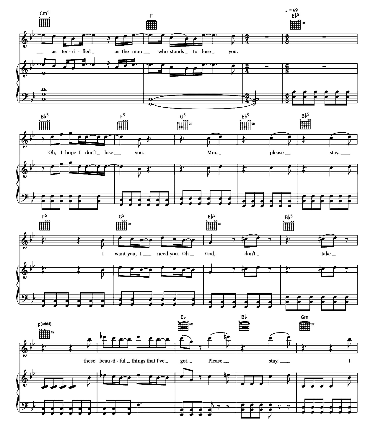 Beautiful Things sheet music 3
