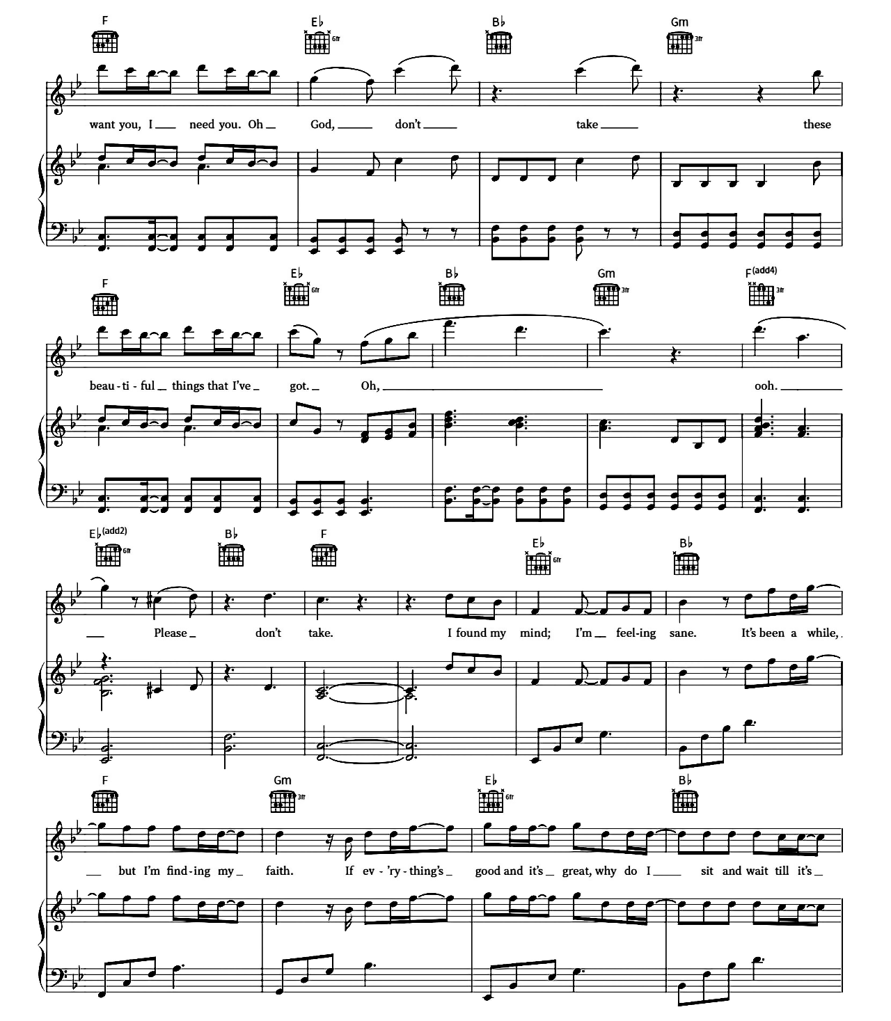 Beautiful Things sheet music 4