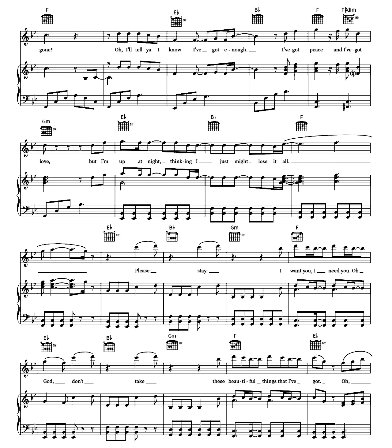 Beautiful Things sheet music 5