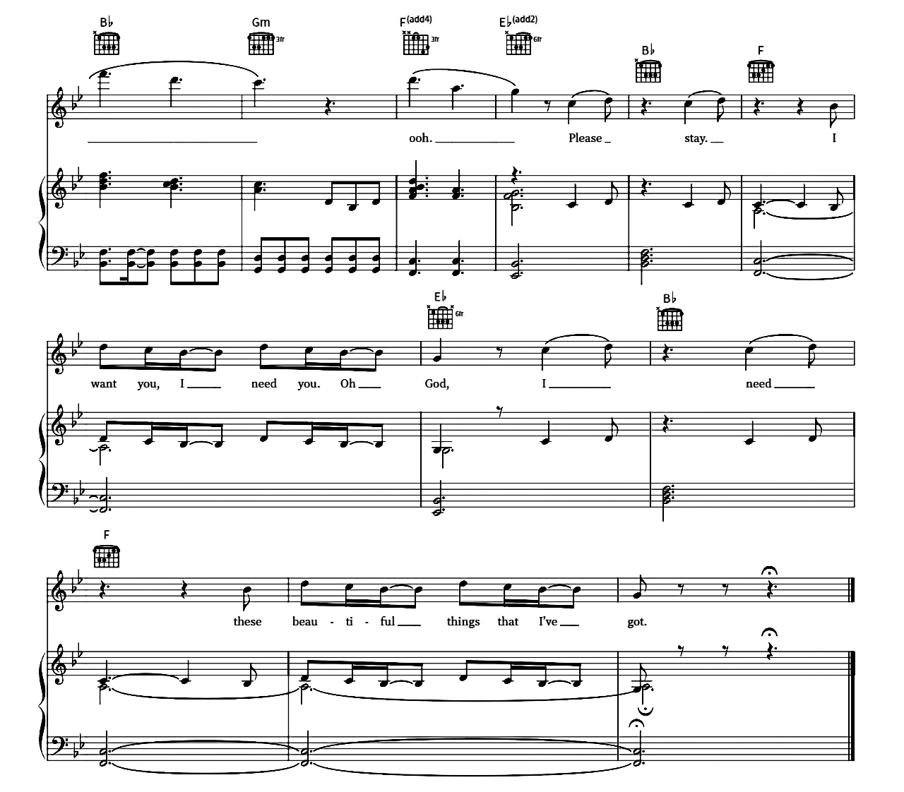 Beautiful Things sheet music 6
