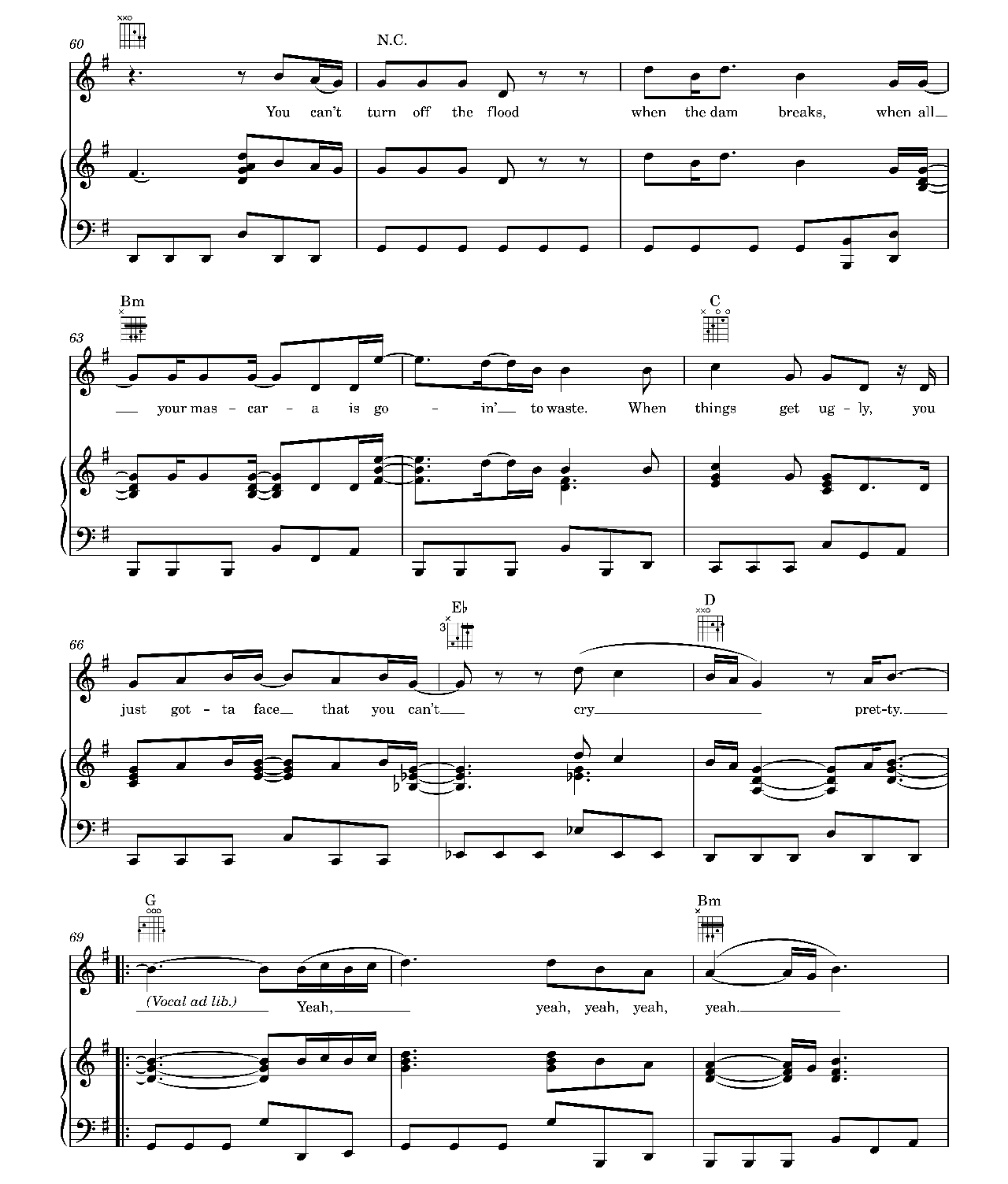 Cry Pretty sheet music 6