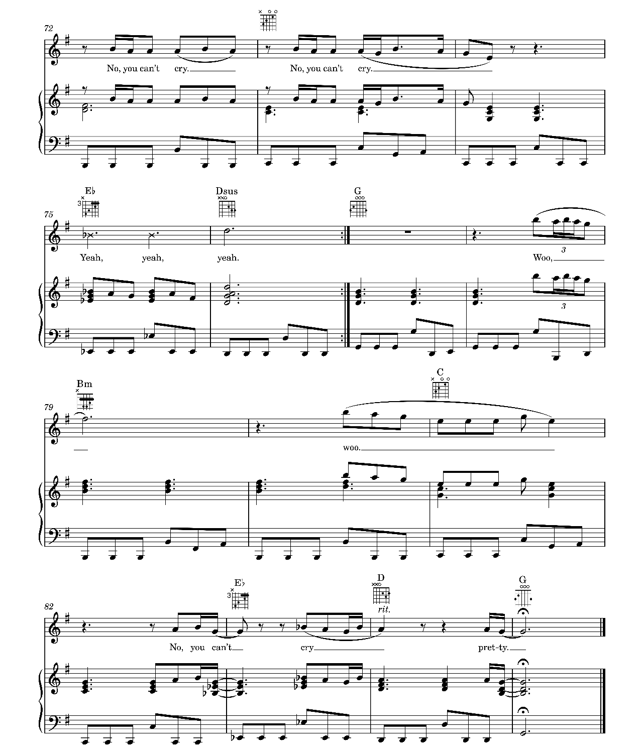 Cry Pretty sheet music 7