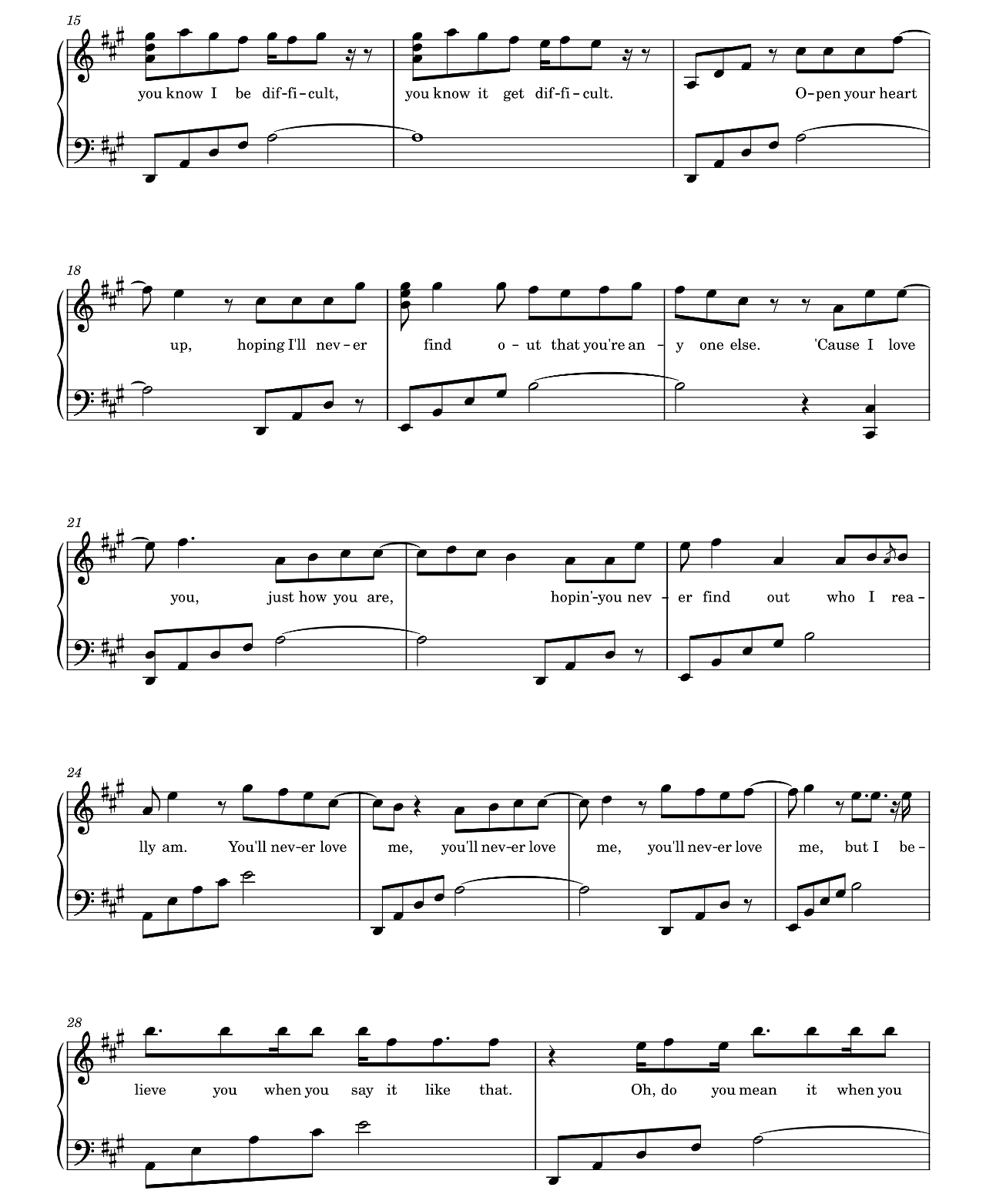 Garden sheet music 2