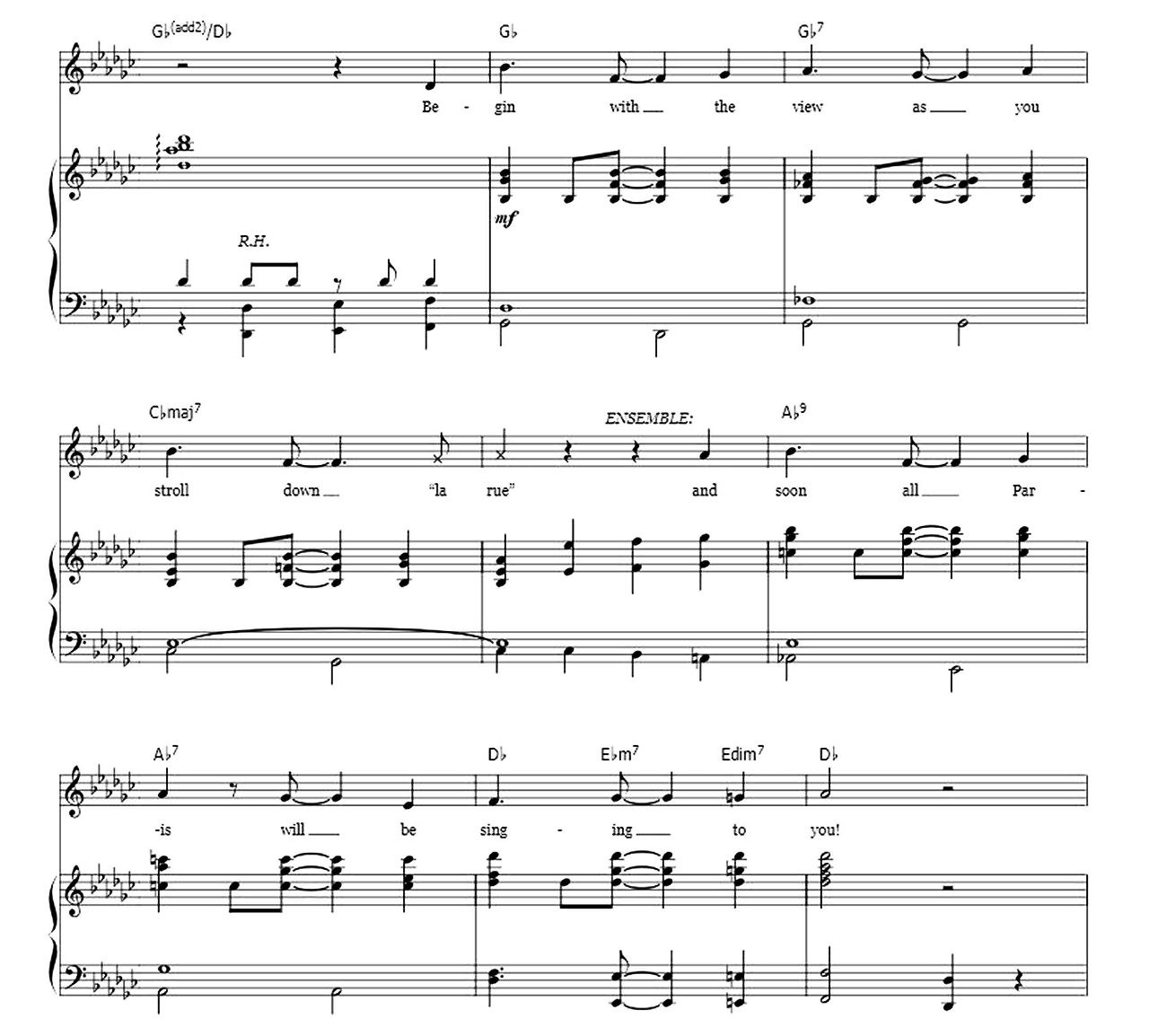 Paris Holds The Key (To Your Heart) sheet music 2