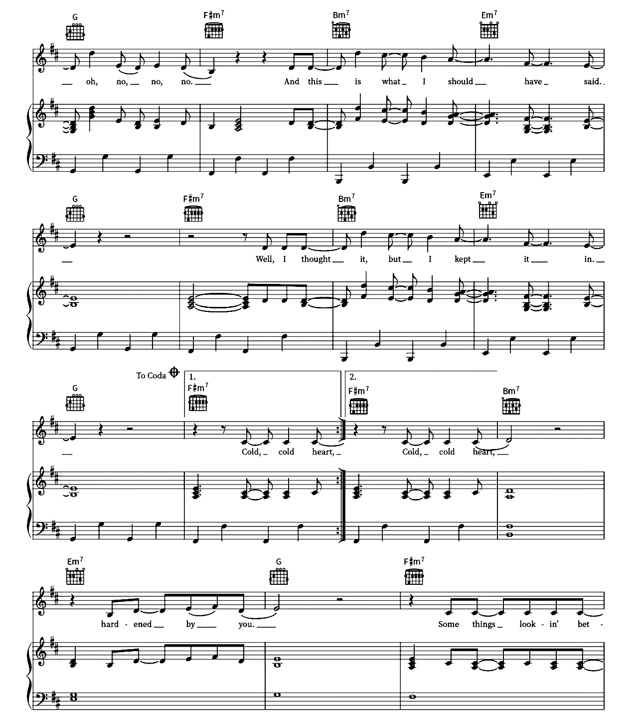 Cold Heart (PNAU Remix) sheet music 3