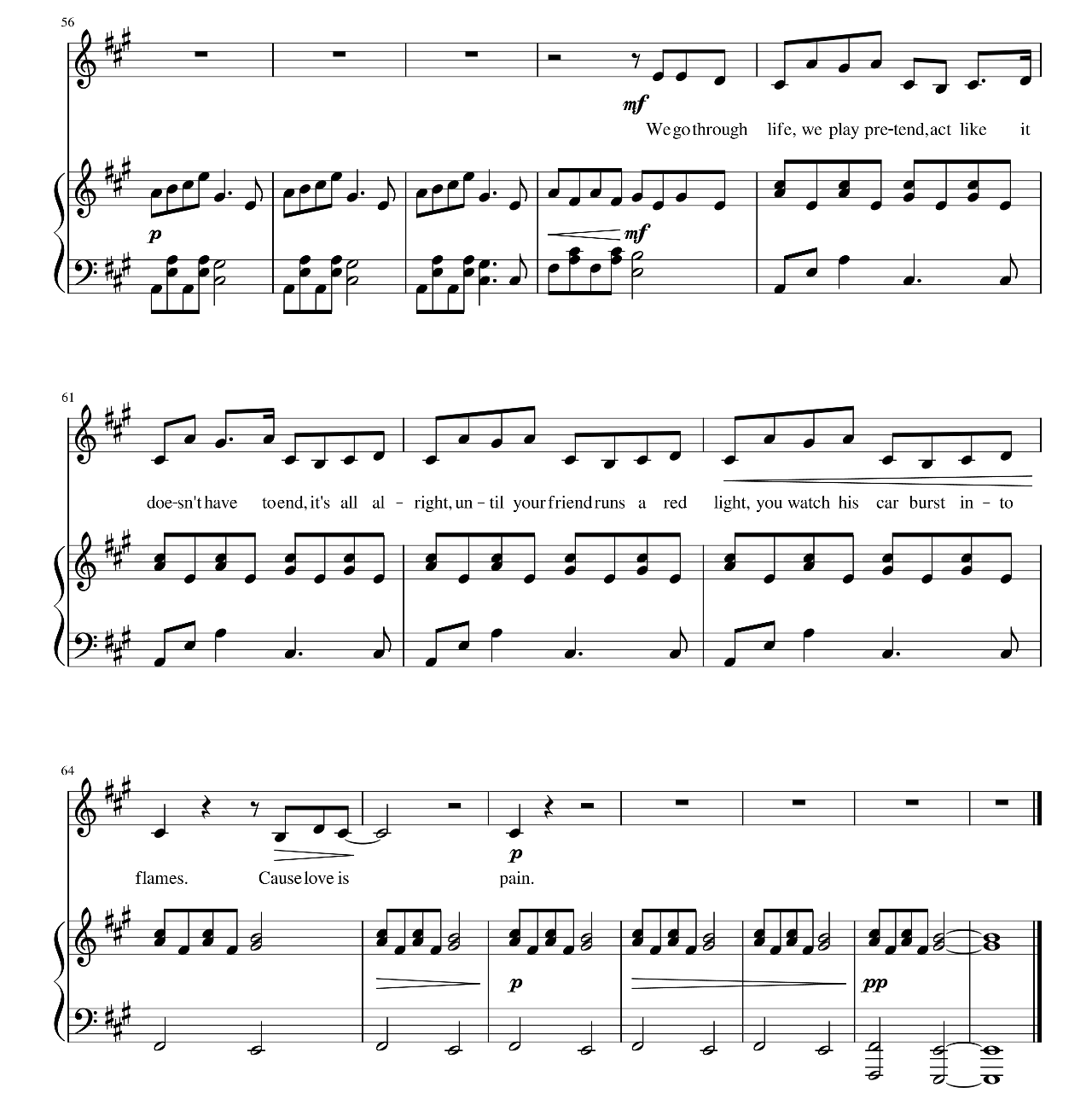 Love Is Pain sheet music 5