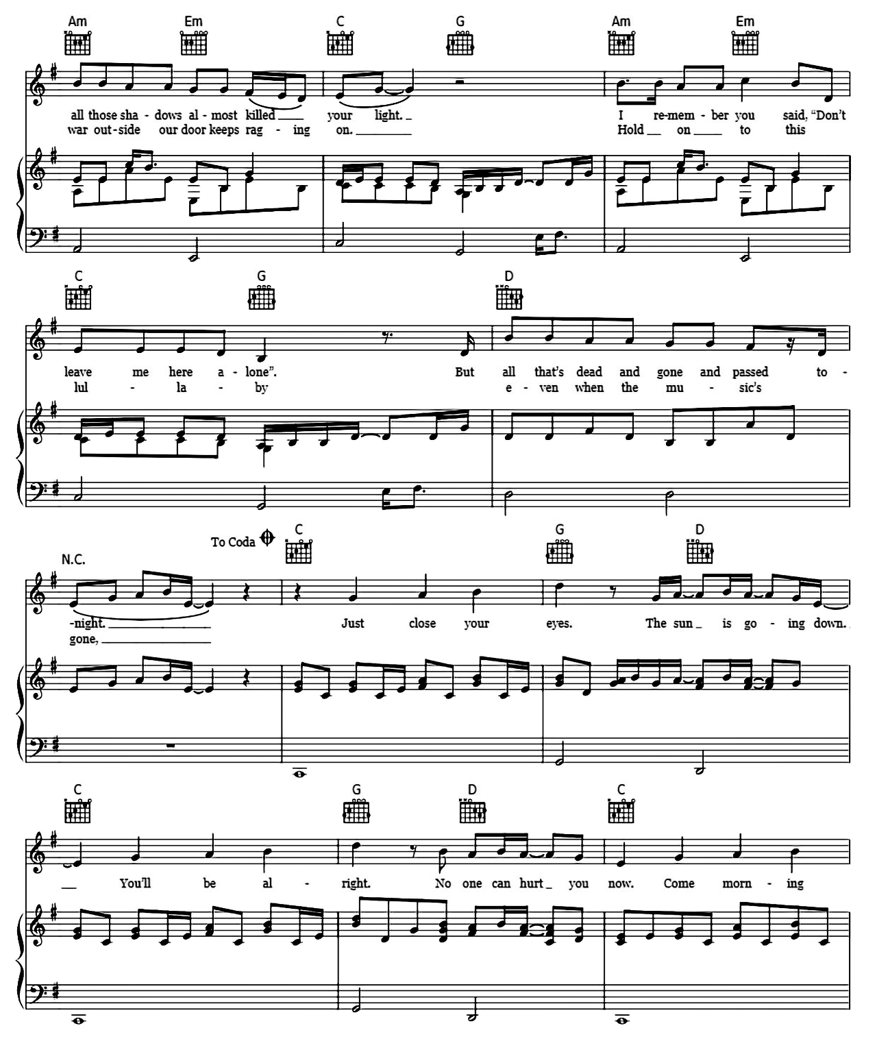 Safe And Sound sheet music 2
