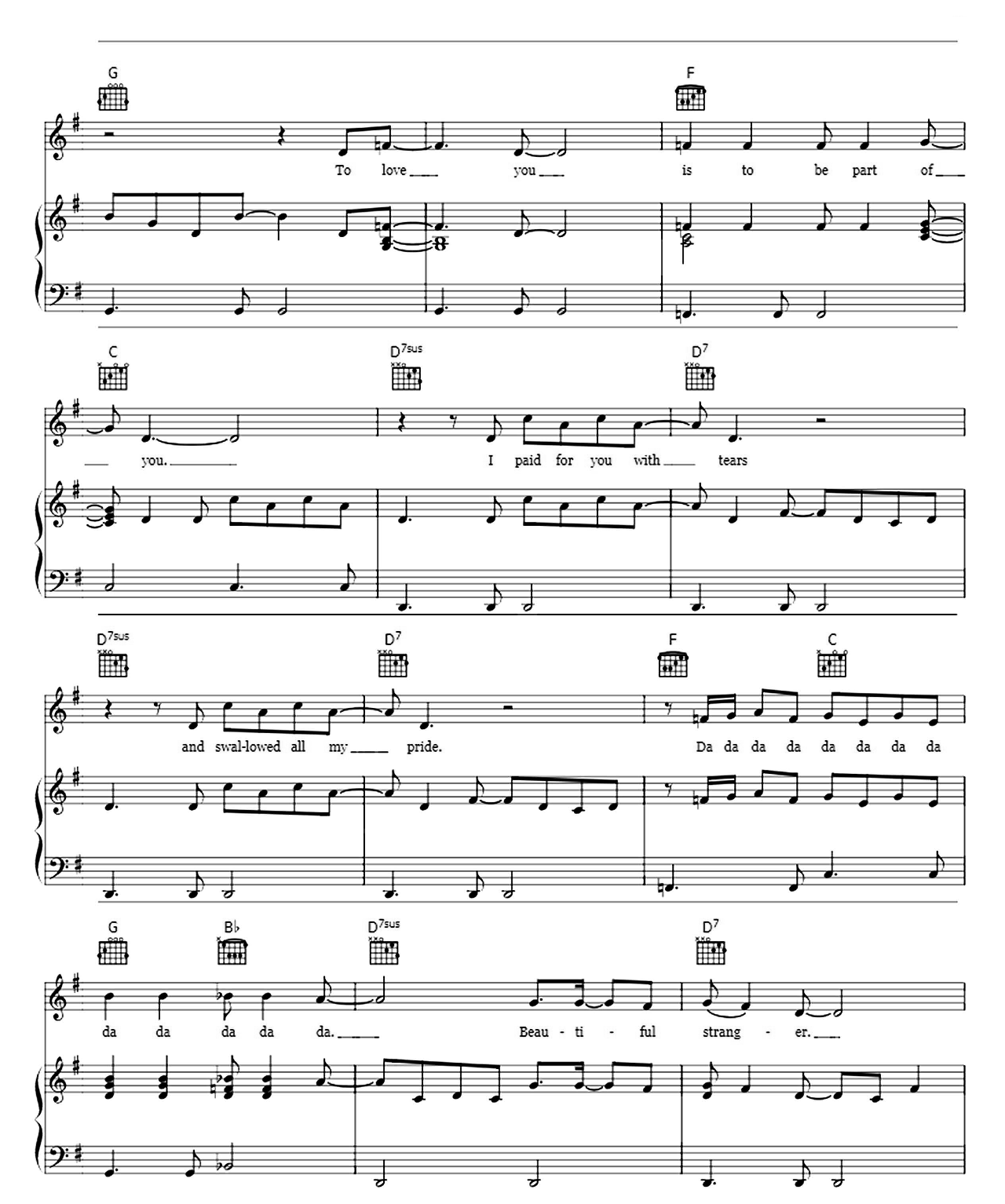 Beautiful Stranger sheet music 5