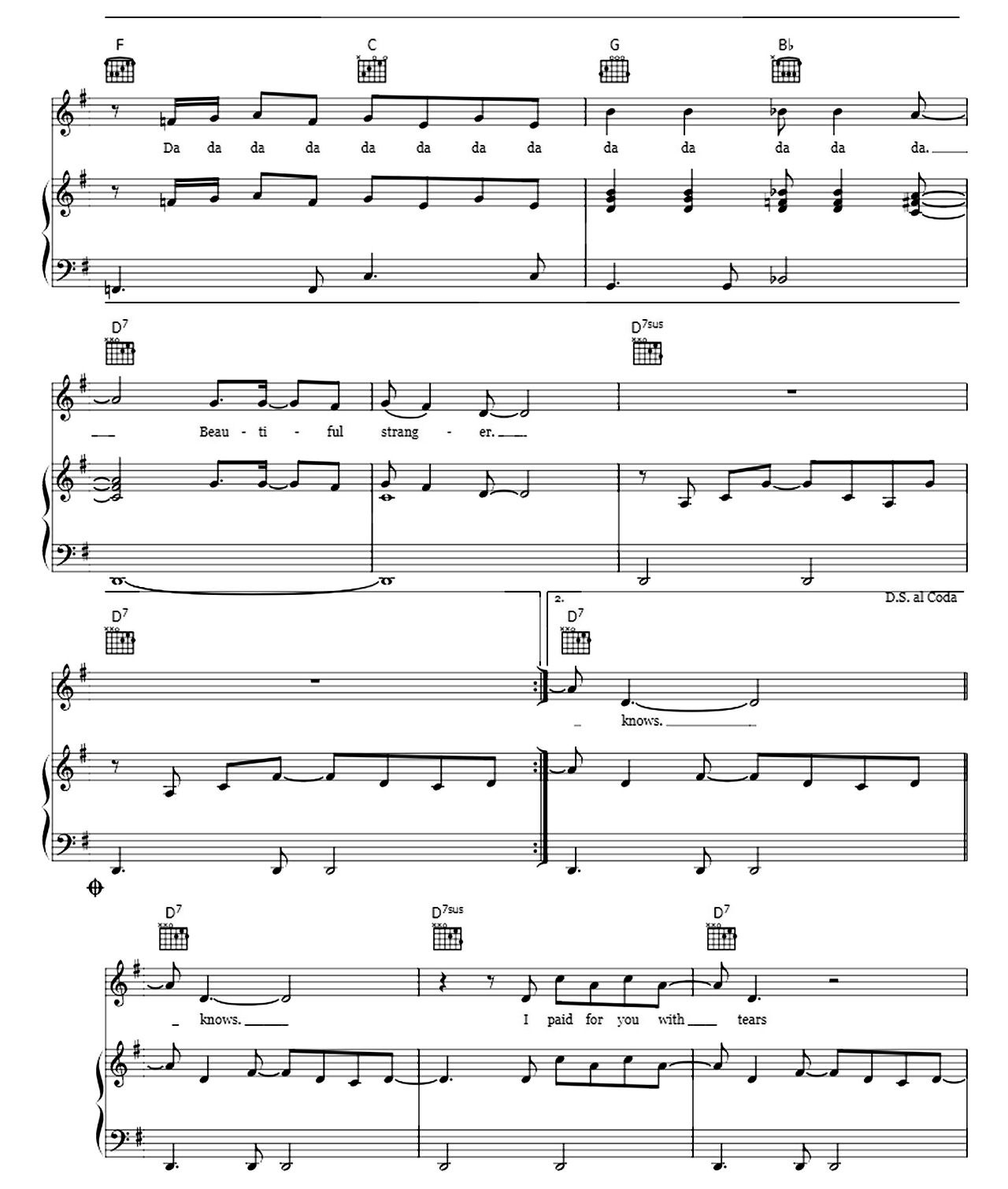 Beautiful Stranger sheet music 6