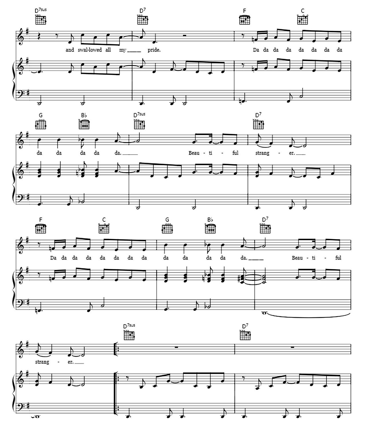 Beautiful Stranger sheet music 7