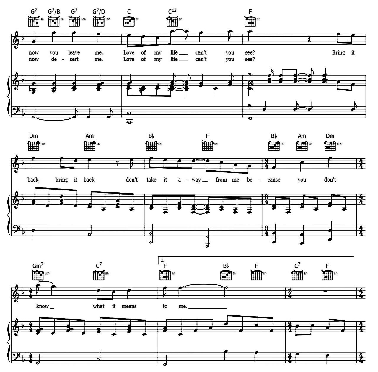 Love Of My Life sheet music 2