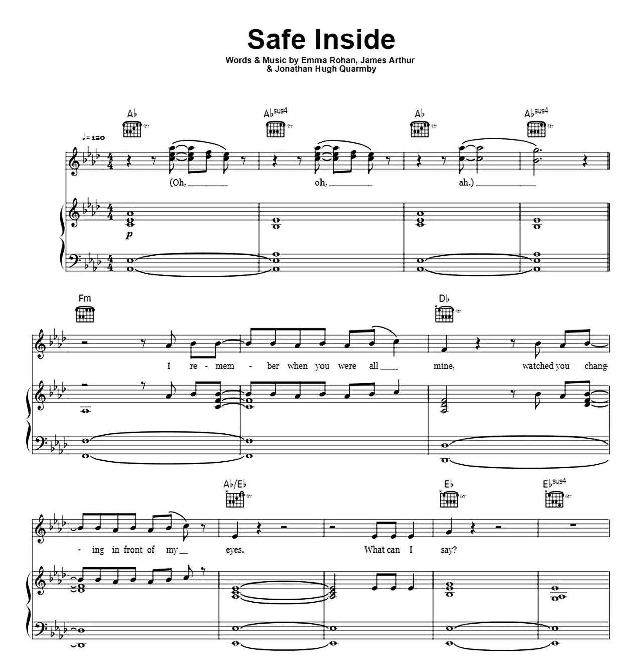 Safe Inside sheet music