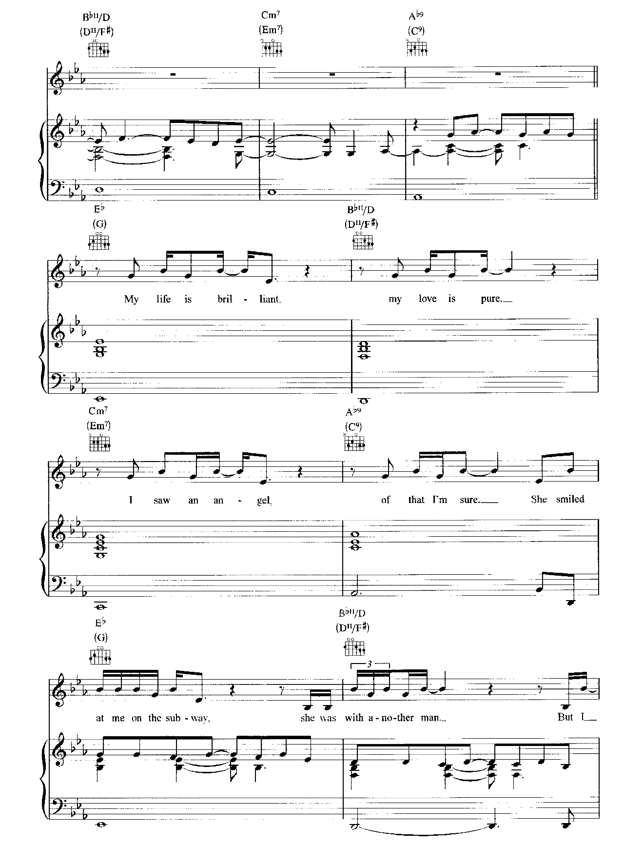 You're Beautiful sheet music 2