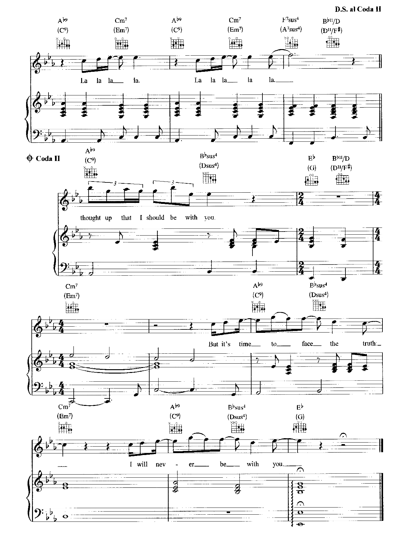 You're Beautiful sheet music 6