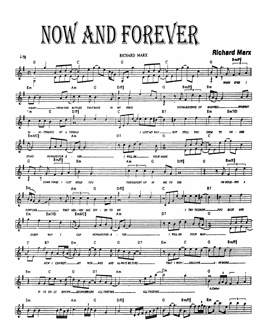 Now And Forever sheet music