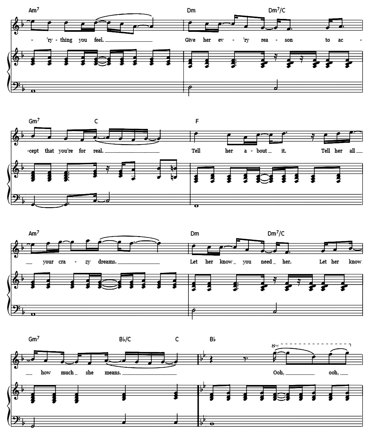 Tell Her About It sheet music 3