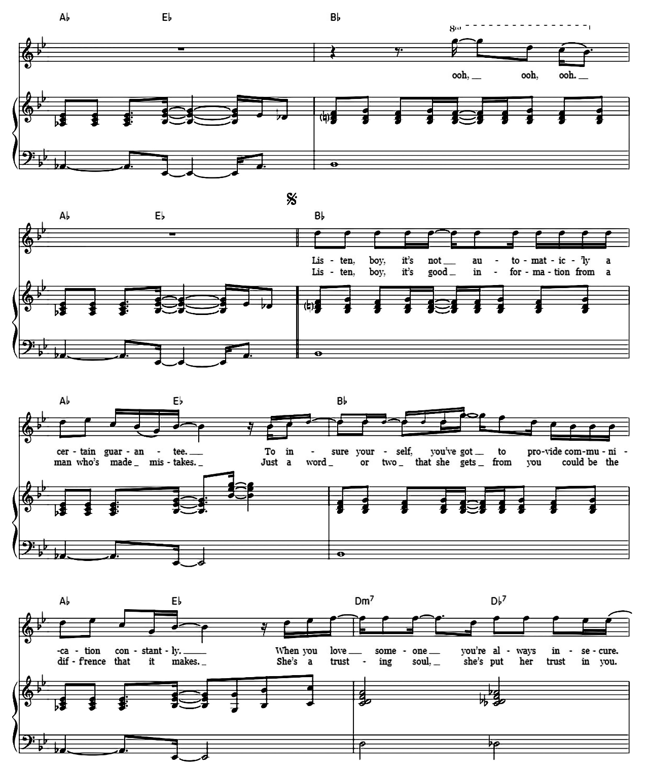 Tell Her About It sheet music 4