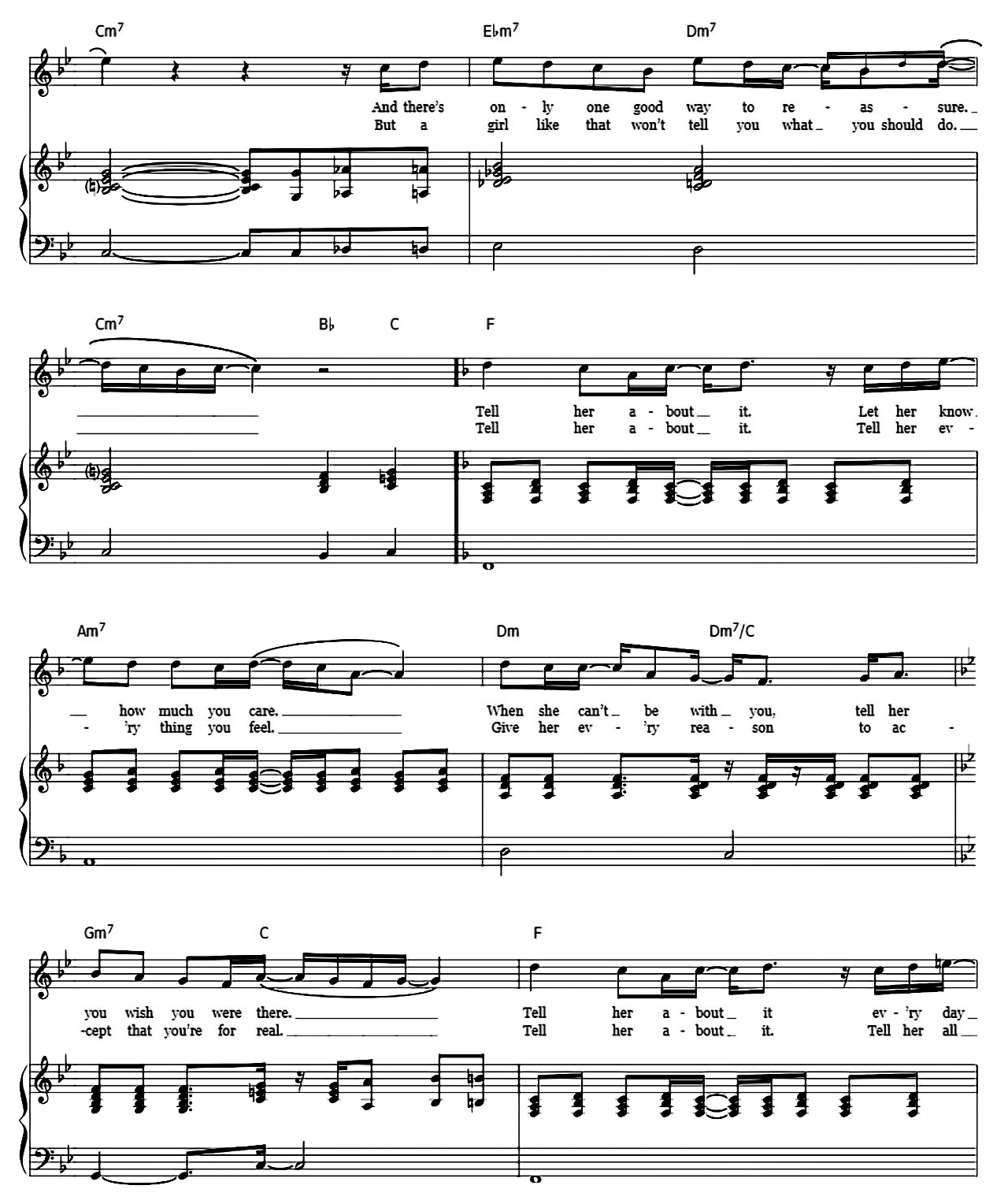 Tell Her About It sheet music 5