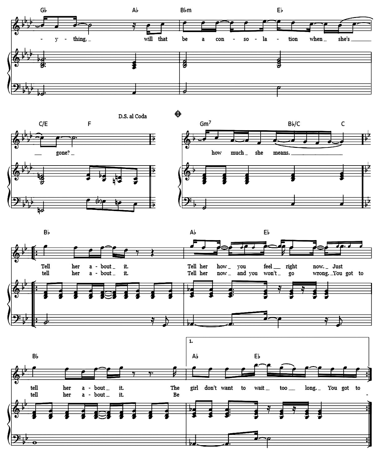 Tell Her About It sheet music 7