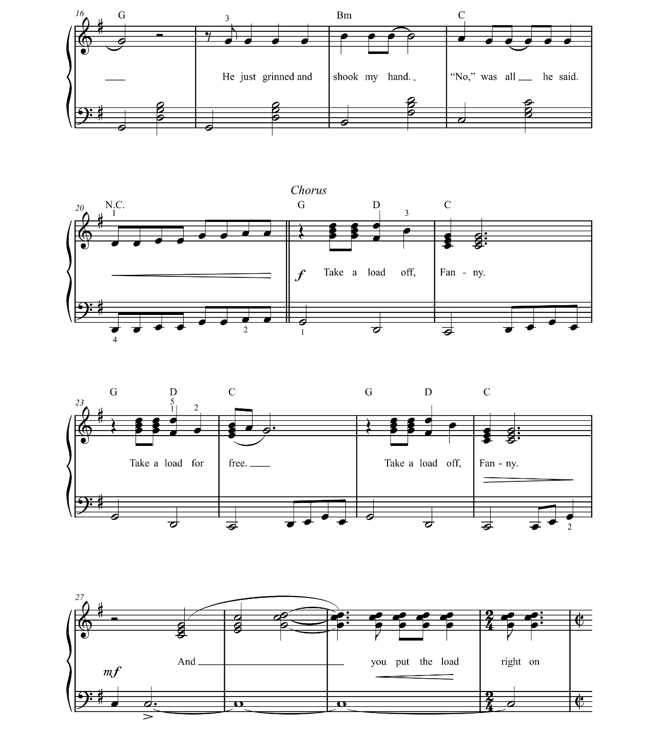 The Weight (from The Last Waltz) sheet music 2