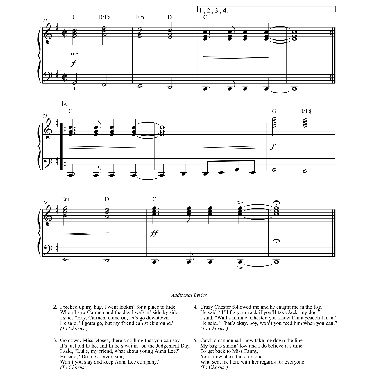 The Weight (from The Last Waltz) sheet music 3